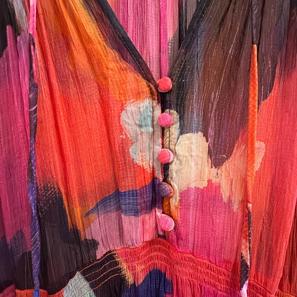 Anthropologie The Marais Printed Chiffon Maxi Dress. - Picture 5 of 13